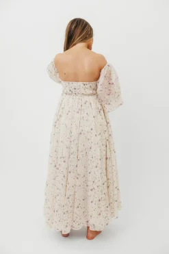 Clearance Worth Collective Dear Lily Maxi Dress in Lilac - Bump Friendly