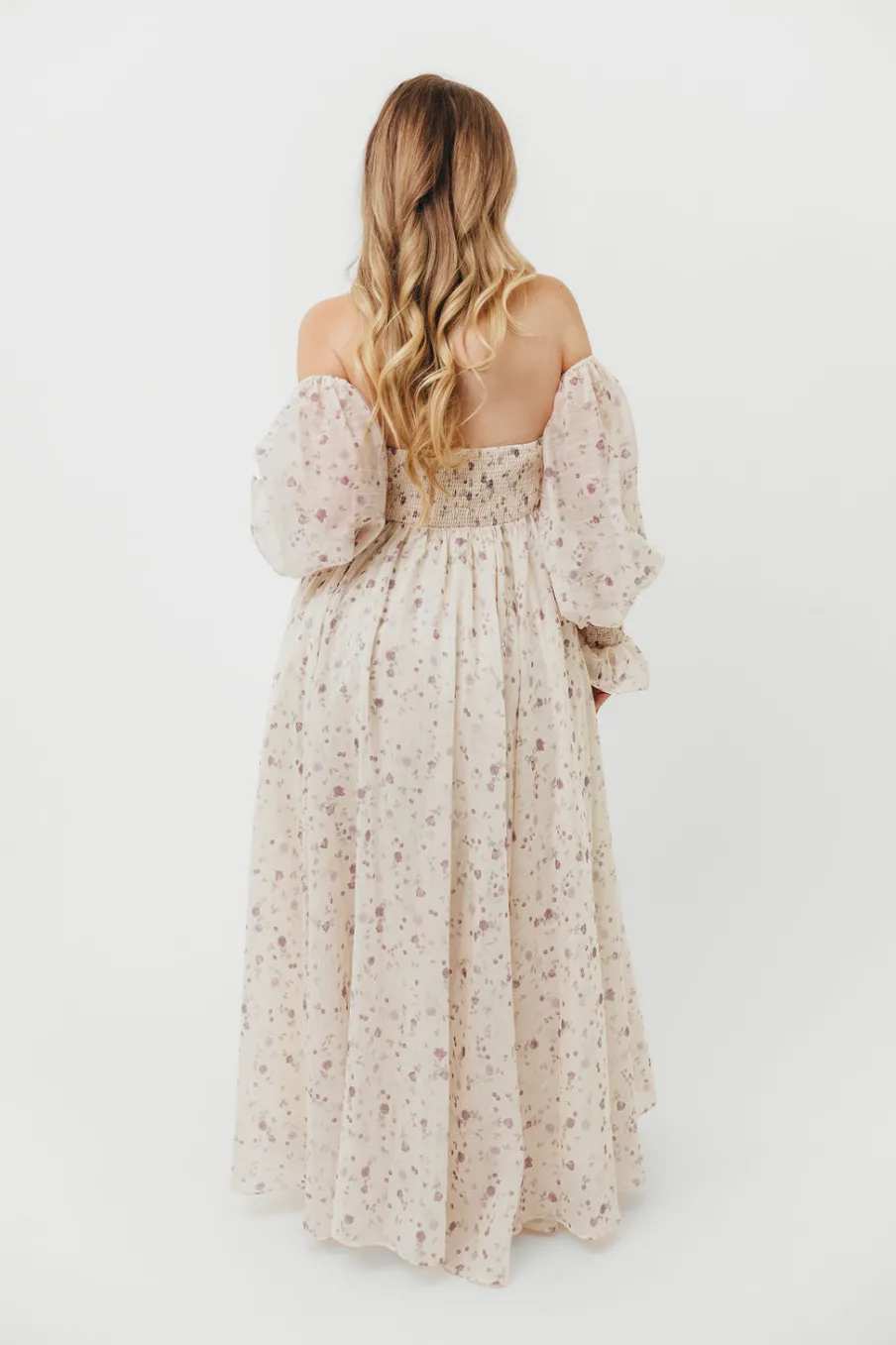 Clearance Worth Collective Dear Lily Maxi Dress in Lilac - Bump Friendly