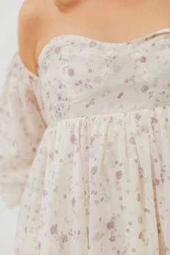 Clearance Worth Collective Dear Lily Maxi Dress in Lilac - Bump Friendly