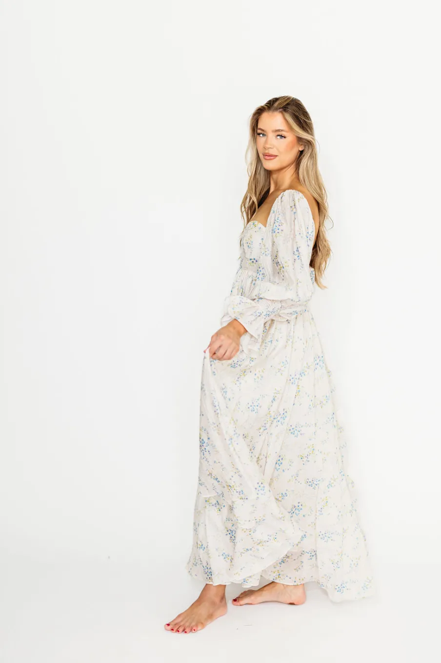 Sale Worth Collective Dear Skye Floral Dress in Blue