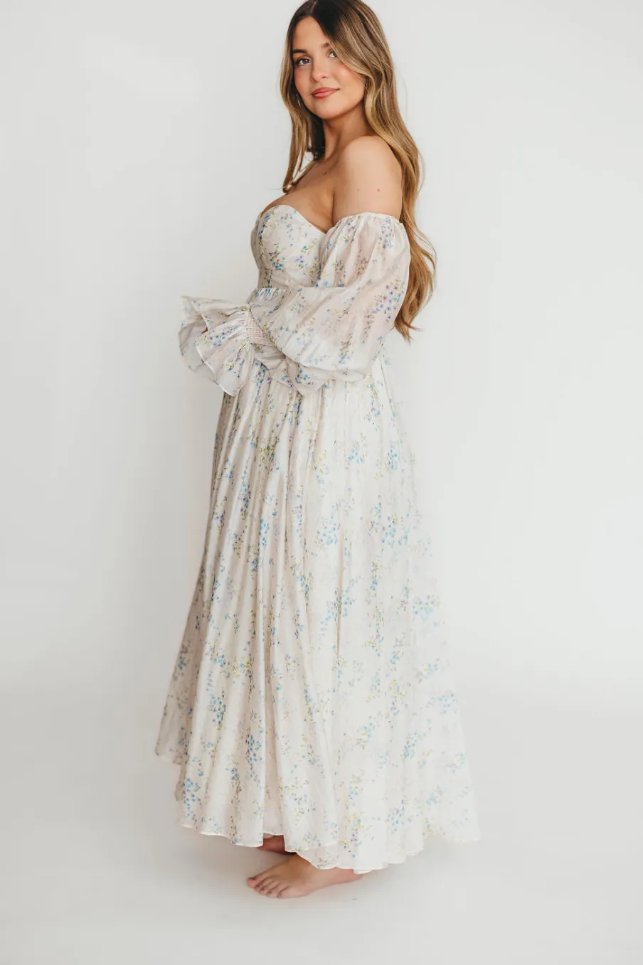 Sale Worth Collective Dear Skye Floral Dress in Blue