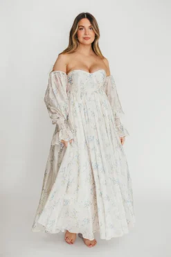 Sale Worth Collective Dear Skye Floral Dress in Blue
