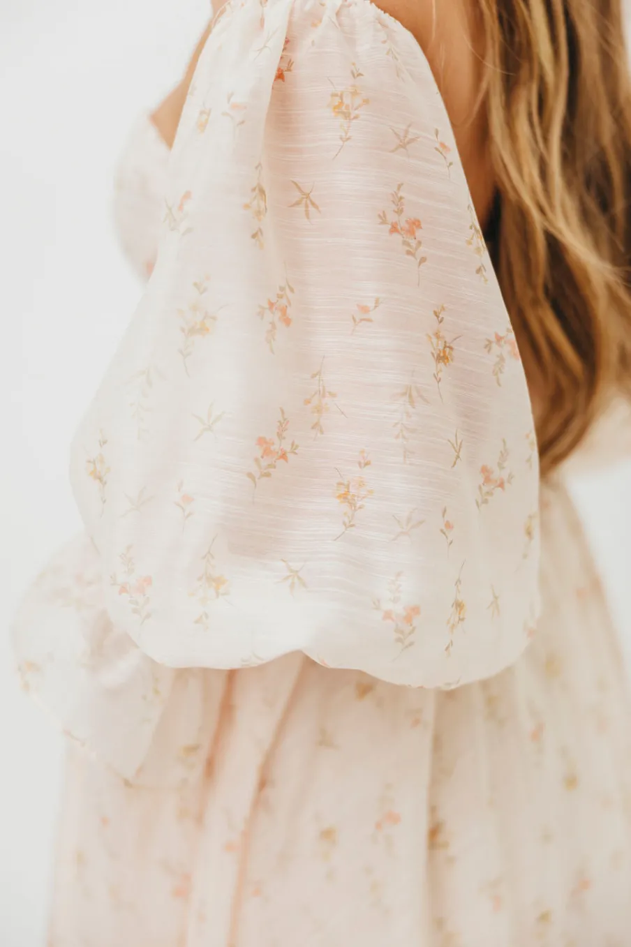 Clearance Worth Collective Delilah Maxi Dress with Train in Peach - Bump Friendly (XS-3XL)