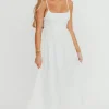 Clearance Worth Collective Dorit Everyday Elegance Stretch Top Maxi Dress in White