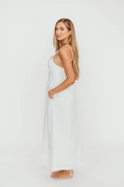 Clearance Worth Collective Dorit Everyday Elegance Stretch Top Maxi Dress in White