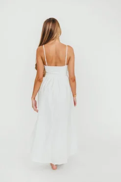 Clearance Worth Collective Dorit Everyday Elegance Stretch Top Maxi Dress in White