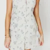 Clearance Worth Collective Elle Printed Mini Dress in Blue