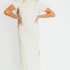 Online Worth Collective Ellis Maxi Dress in Ivory - Bump Friendly