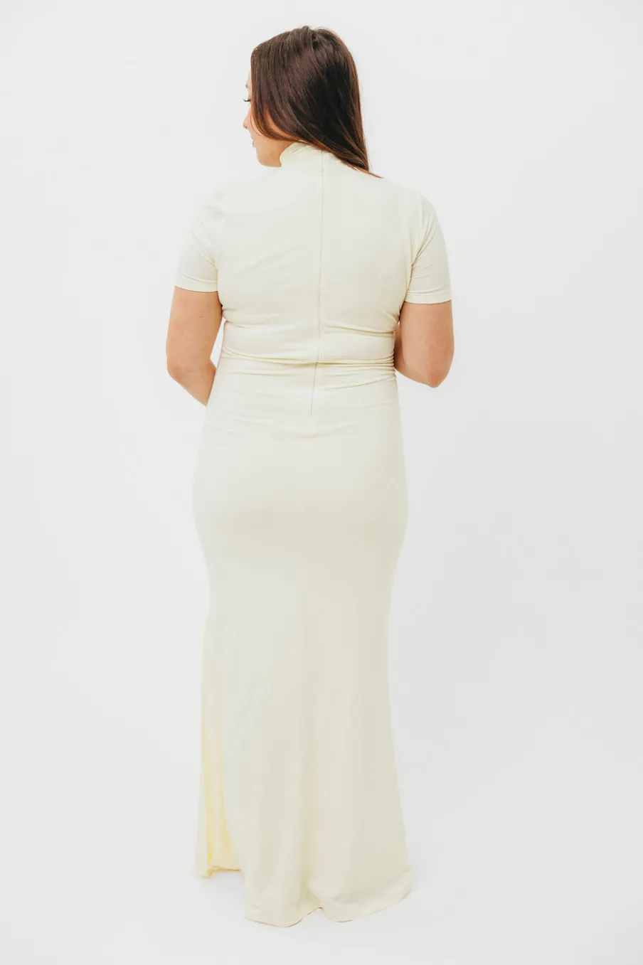 Online Worth Collective Ellis Maxi Dress in Ivory - Bump Friendly