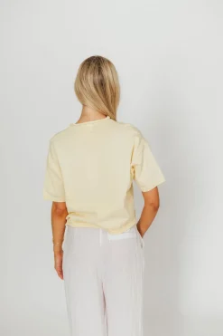 Outlet Worth Collective Emeryn 100% Cotton Short Sleeve Knit Cardigan in Butter