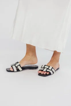 Sale Worth Collective Essie Woven Canvas Slides in Black