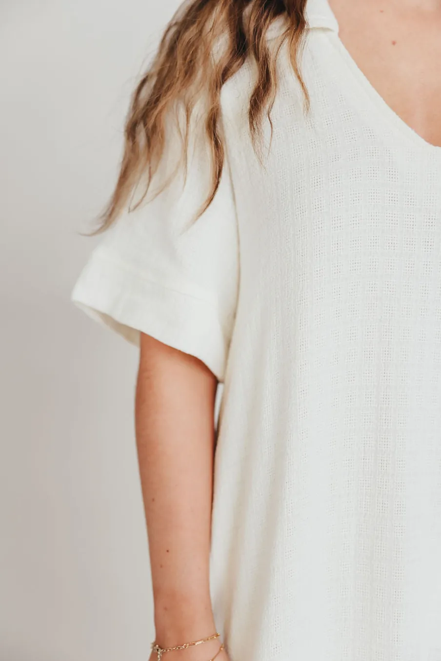 Best Worth Collective Fallon Linen-Blend Collared Midi Dress in Ivory - Bump Friendly