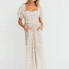 Fashion Worth Collective Finley 100% Cotton Peplum Midi Dress in Petal Pink - Bump & Nursing Fr