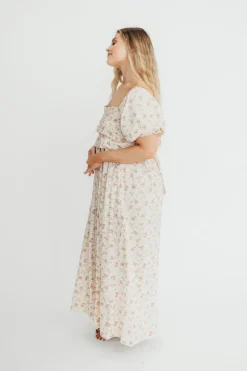 Fashion Worth Collective Finley 100% Cotton Peplum Midi Dress in Petal Pink - Bump & Nursing Fr