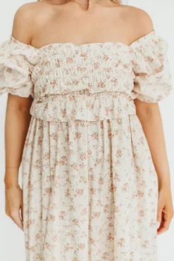 Fashion Worth Collective Finley 100% Cotton Peplum Midi Dress in Petal Pink - Bump & Nursing Fr