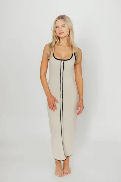 Outlet Worth Collective Gigi Sleeveless Midi Sweater Dress in Cream