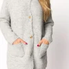 Outlet Worth Collective Glenn Button Down Sweater Cardigan in Silver