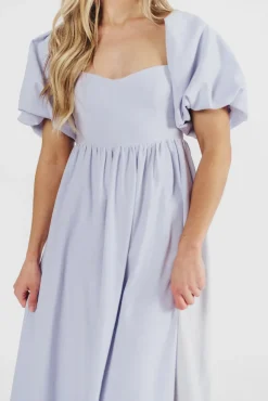 New Worth Collective Hamilton Midi Dress in Light Blue - Bump Friendly & Inclusive Sizing (