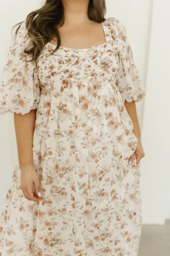 Sale Worth Collective Harlow Maxi Dress in Ivory Floral - Bump Friendly & Inclusive Sizing (