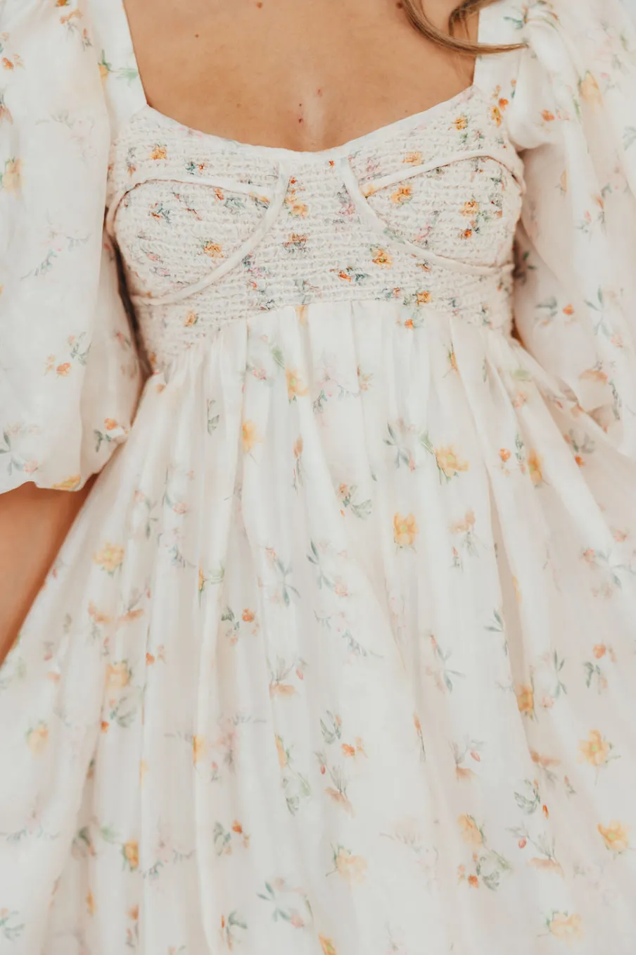 Fashion Worth Collective Harlow Maxi Dress in Tiny Yellow Floral - Bump Friendly & Inclusive Si