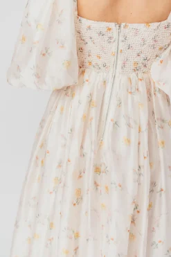 Fashion Worth Collective Harlow Maxi Dress in Tiny Yellow Floral - Bump Friendly & Inclusive Si