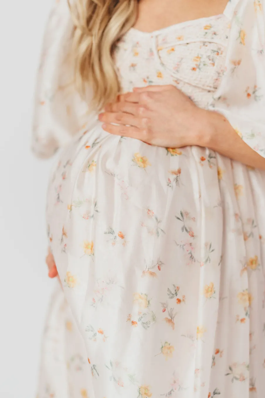 Fashion Worth Collective Harlow Maxi Dress in Tiny Yellow Floral - Bump Friendly & Inclusive Si