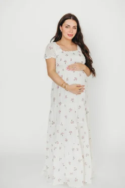 Fashion Worth Collective Harper Worth Maxi Dress in Pink Floral - Bump Friendly ($40 off This W