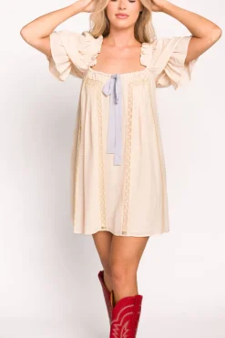 Best Worth Collective Heirloom Mini Dress in Dove