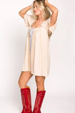 Best Worth Collective Heirloom Mini Dress in Dove