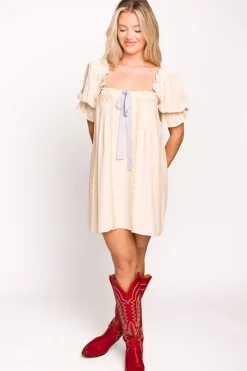 Best Worth Collective Heirloom Mini Dress in Dove