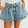 Best Worth Collective Helena Washed Denim Skort