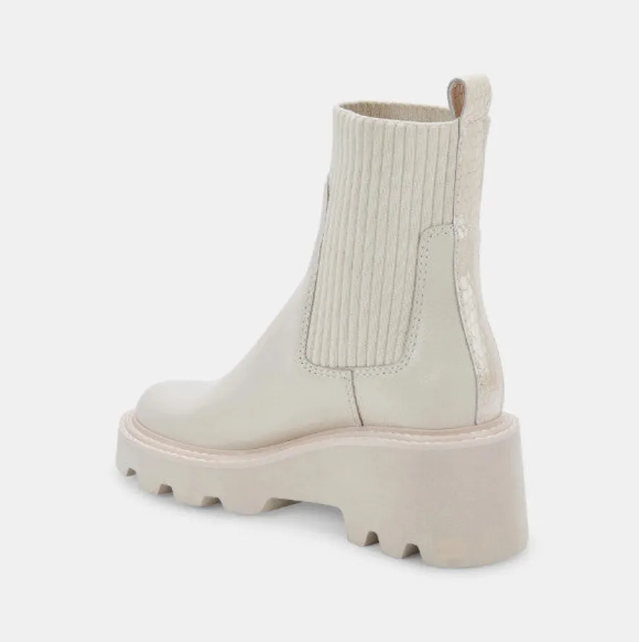 Fashion Worth Collective Hoven H2O Boots in Ivory Leather