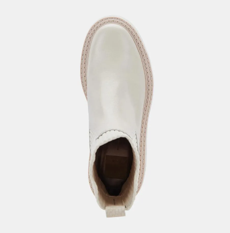 Fashion Worth Collective Hoven H2O Boots in Ivory Leather