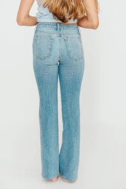 Online Worth Collective Indie Low Rise Vintage Slim Bootcut in Light Denim