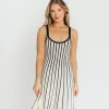 Fashion Worth Collective Irecia Sweater Maxi Dress in Black/Cream