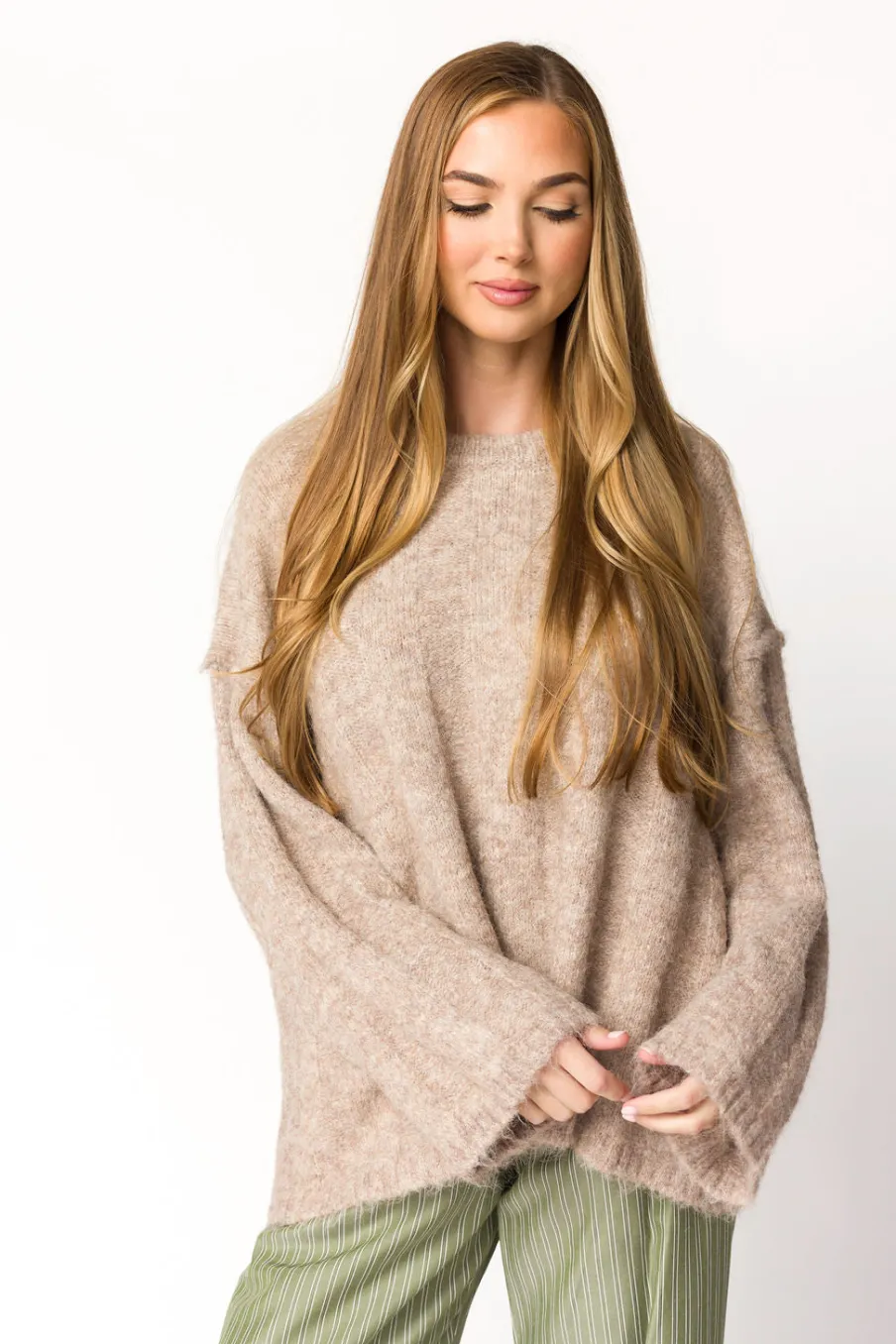 Clearance Worth Collective Jesse Pullover in Light Brown