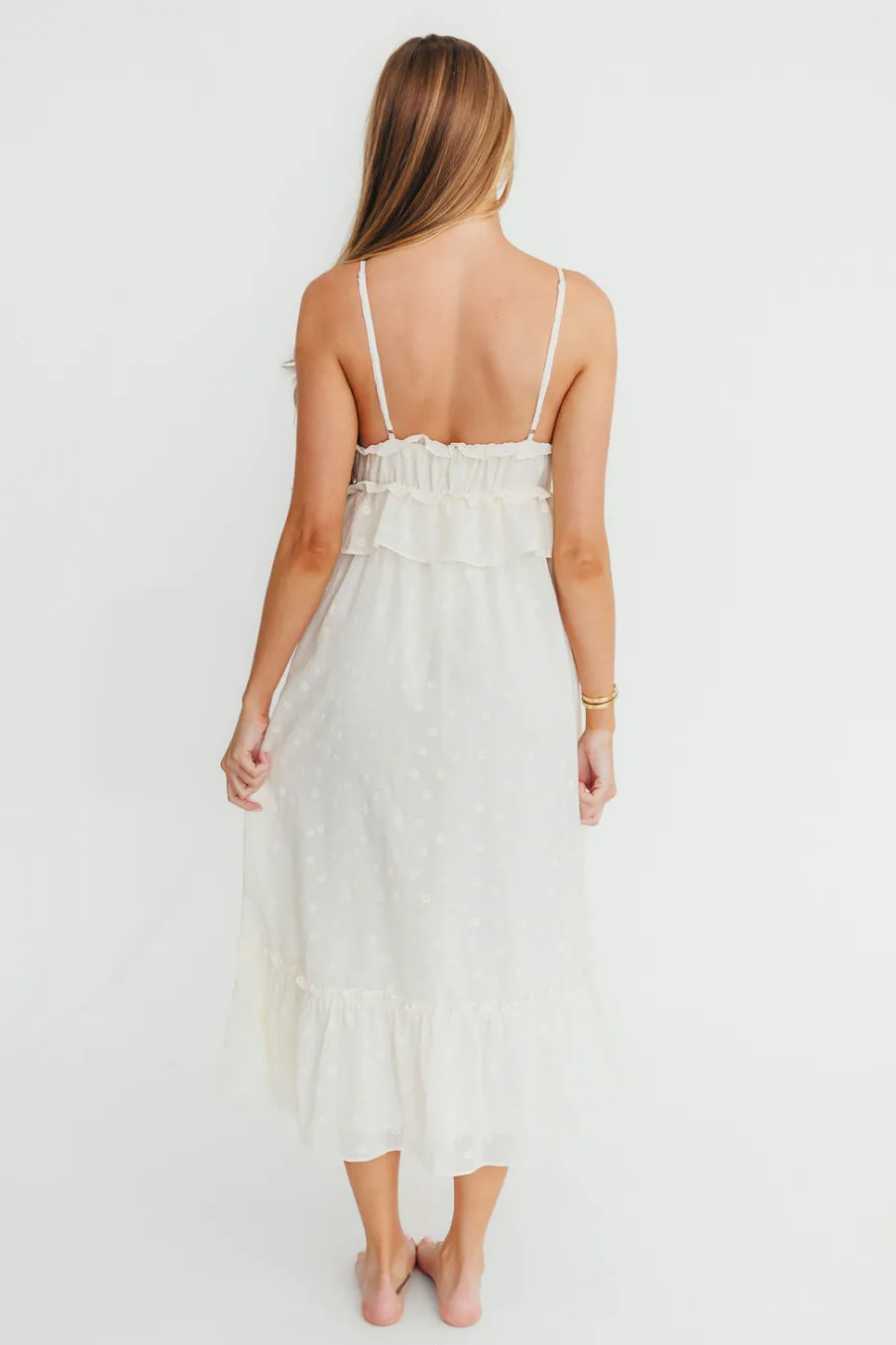 Sale Worth Collective Jordan Midi Dress in Cream Floral
