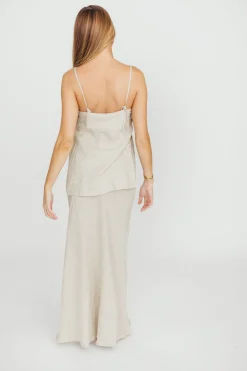 Clearance Worth Collective Julieta 100% Linen Top Woven in Linen