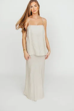 Clearance Worth Collective Julieta 100% Linen Top Woven in Linen
