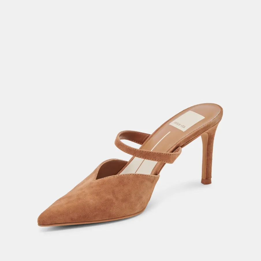 Best Worth Collective Kanika Heels in Pecan Suede