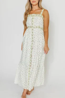 Online Worth Collective Kenna Floral Embroidered Maxi In French Blue