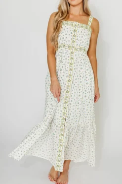Online Worth Collective Kenna Floral Embroidered Maxi In French Blue