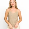 Discount Worth Collective Lacy Sweater Cami in Natural