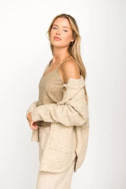 Discount Worth Collective Lacy Sweater Cami in Natural
