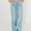 Fashion Worth Collective Laurel Wide Leg Jean in Light Denim