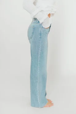 Fashion Worth Collective Laurel Wide Leg Jean in Light Denim