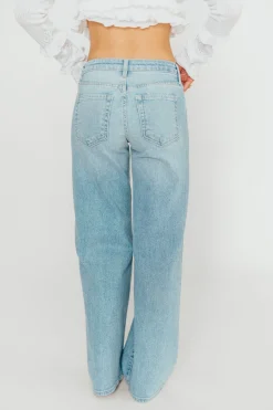 Fashion Worth Collective Laurel Wide Leg Jean in Light Denim
