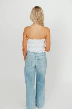 Fashion Worth Collective Laurel Wide Leg Jean in Light Denim