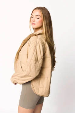 Discount Worth Collective Layla Puffer Jacket in Oat