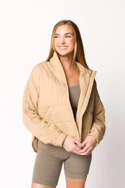 Discount Worth Collective Layla Puffer Jacket in Oat